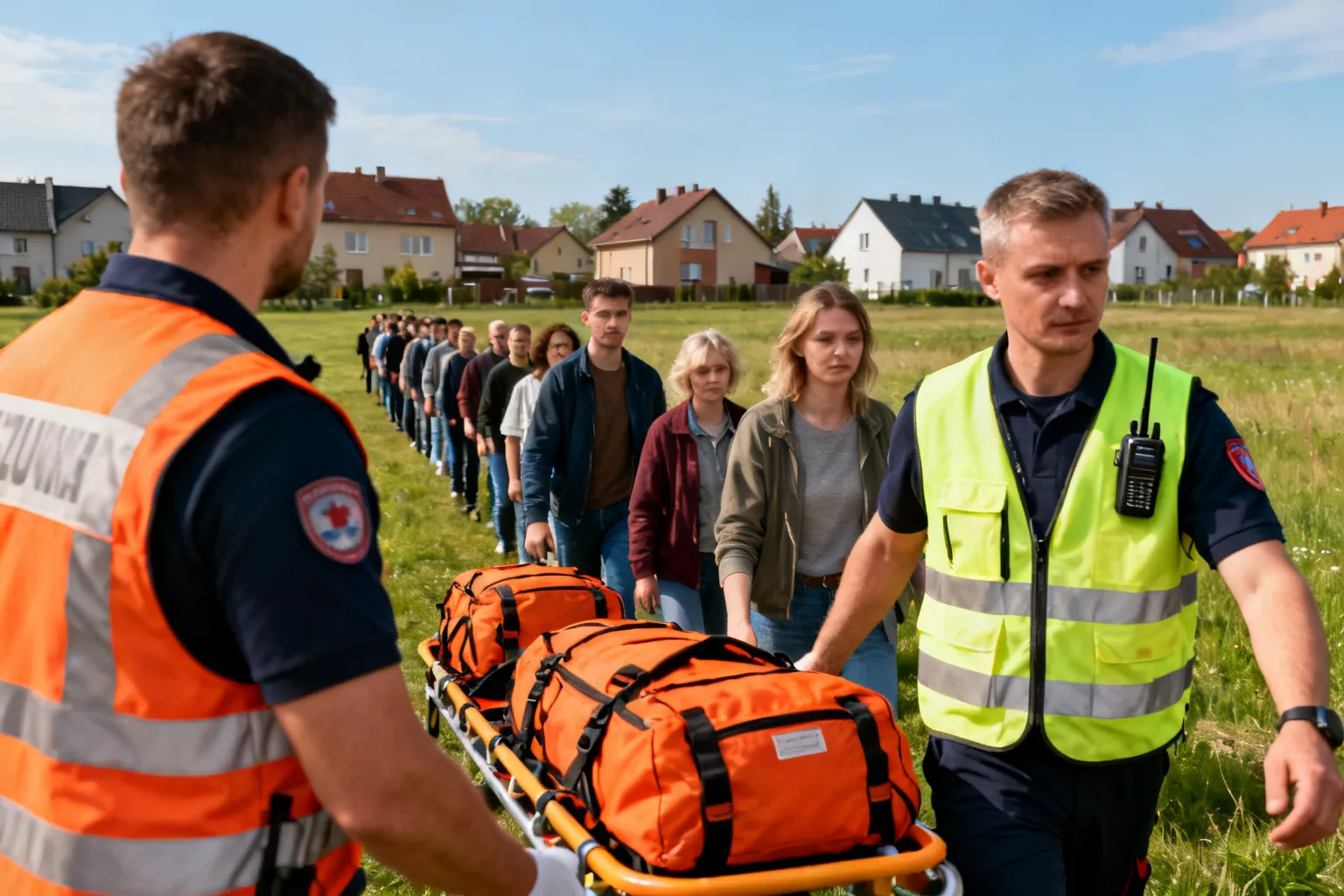Ćwiczenia ochrony ludności Cieszyn — ewakuacja w rejonie Małej Łąki